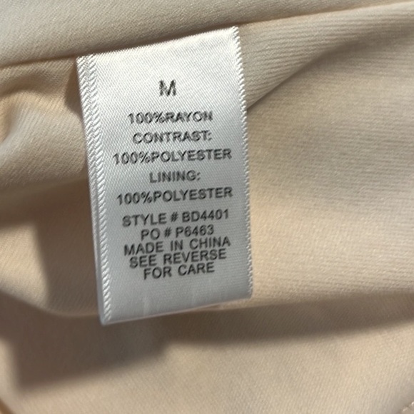 Baeverly,Gorgeous Lined,Cream,TwirlAble Dress,Faux Embellis’d Drawstring,Size M - Picture 3 of 9